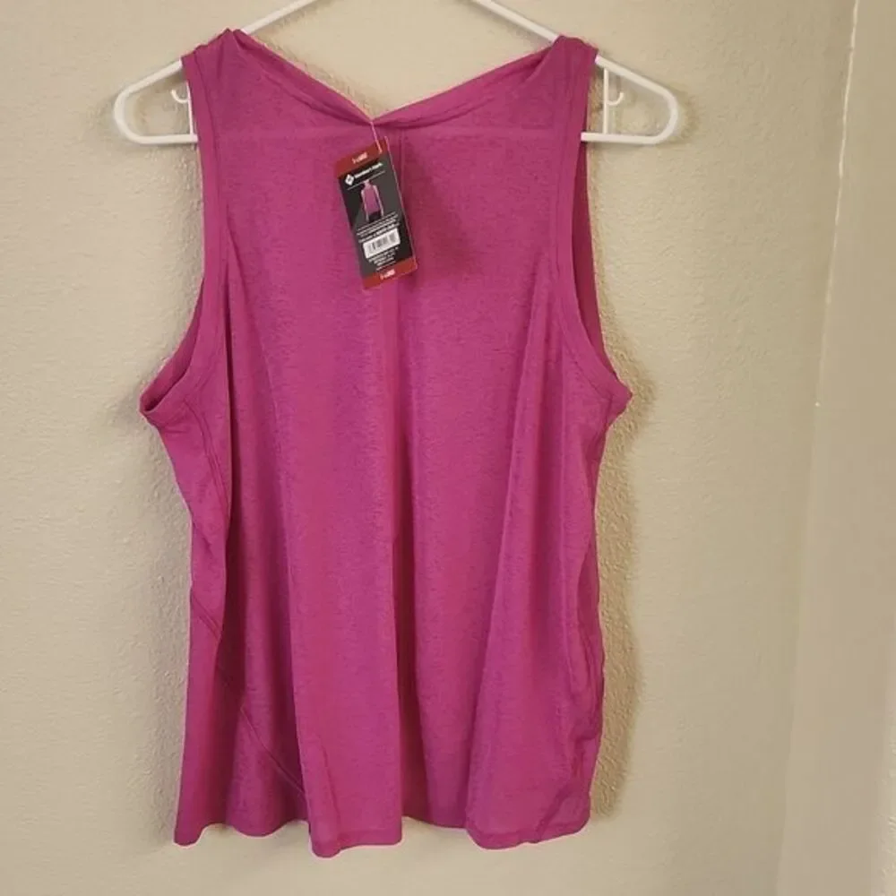 Members‎ Mark Work It Out Womens Anti-odor Pink Soft Rib Tank Top